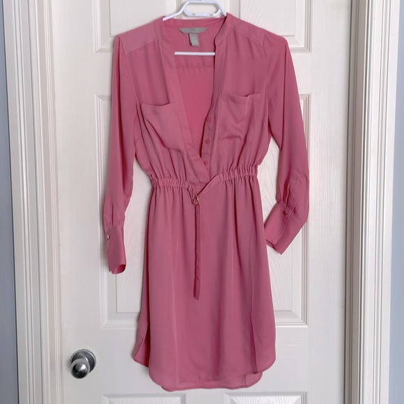 Pink double breasted belted dress - Picture 2 of 6